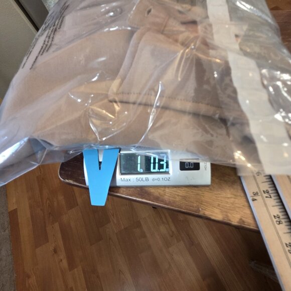 Mondetta Collared Pullover Womens XL Tan Fleece Lined Recycled Fabric Sweater - Picture 16 of 16